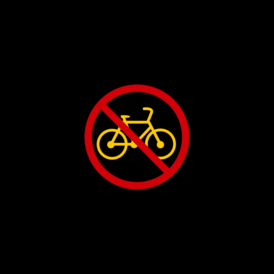 grafik: durchgestrichenes fahrrad