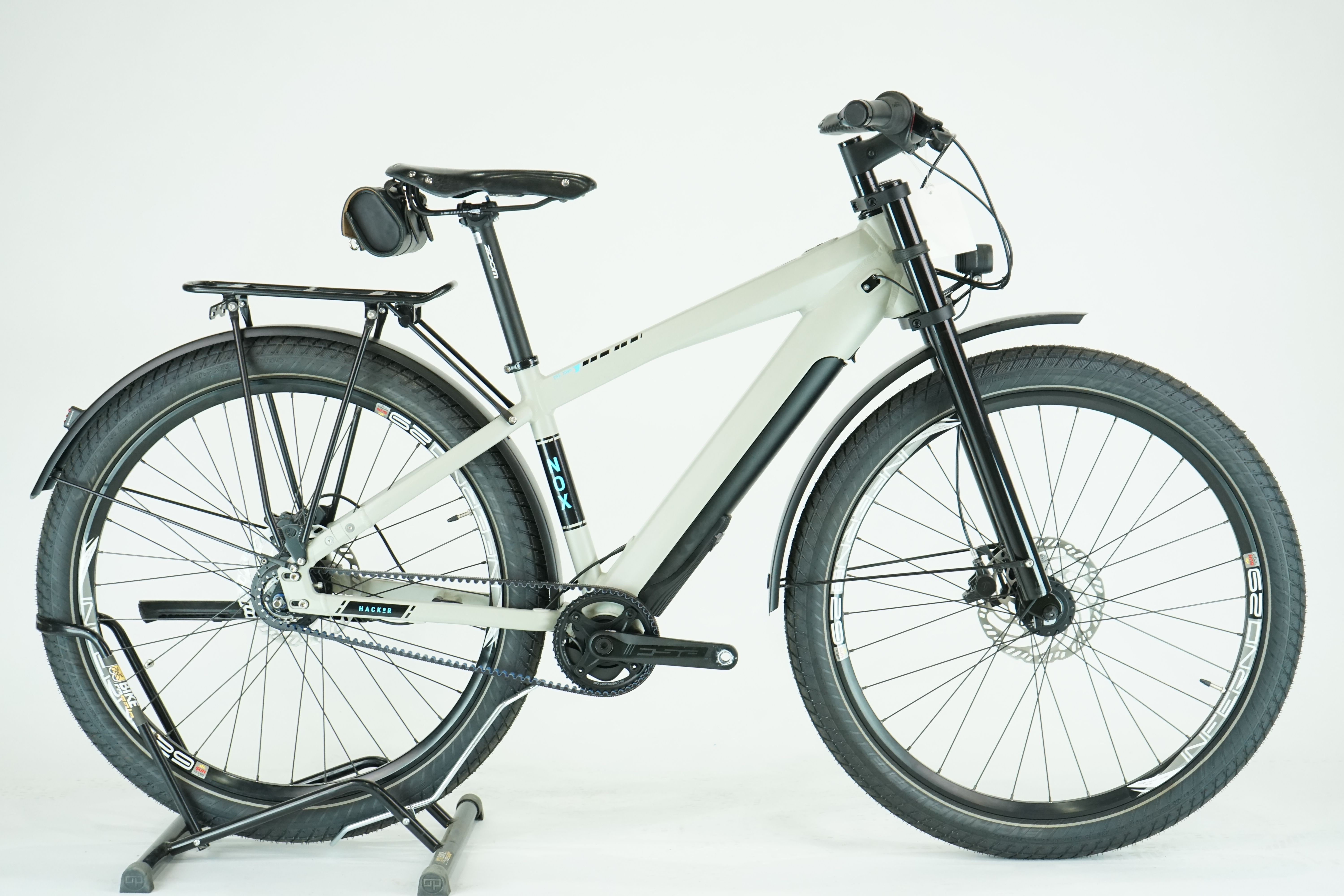 Nox Cycles Metropolis Hacker 2021 - City E Bike - 252 Wh - Riemen - 27,5 Zoll - Diamant