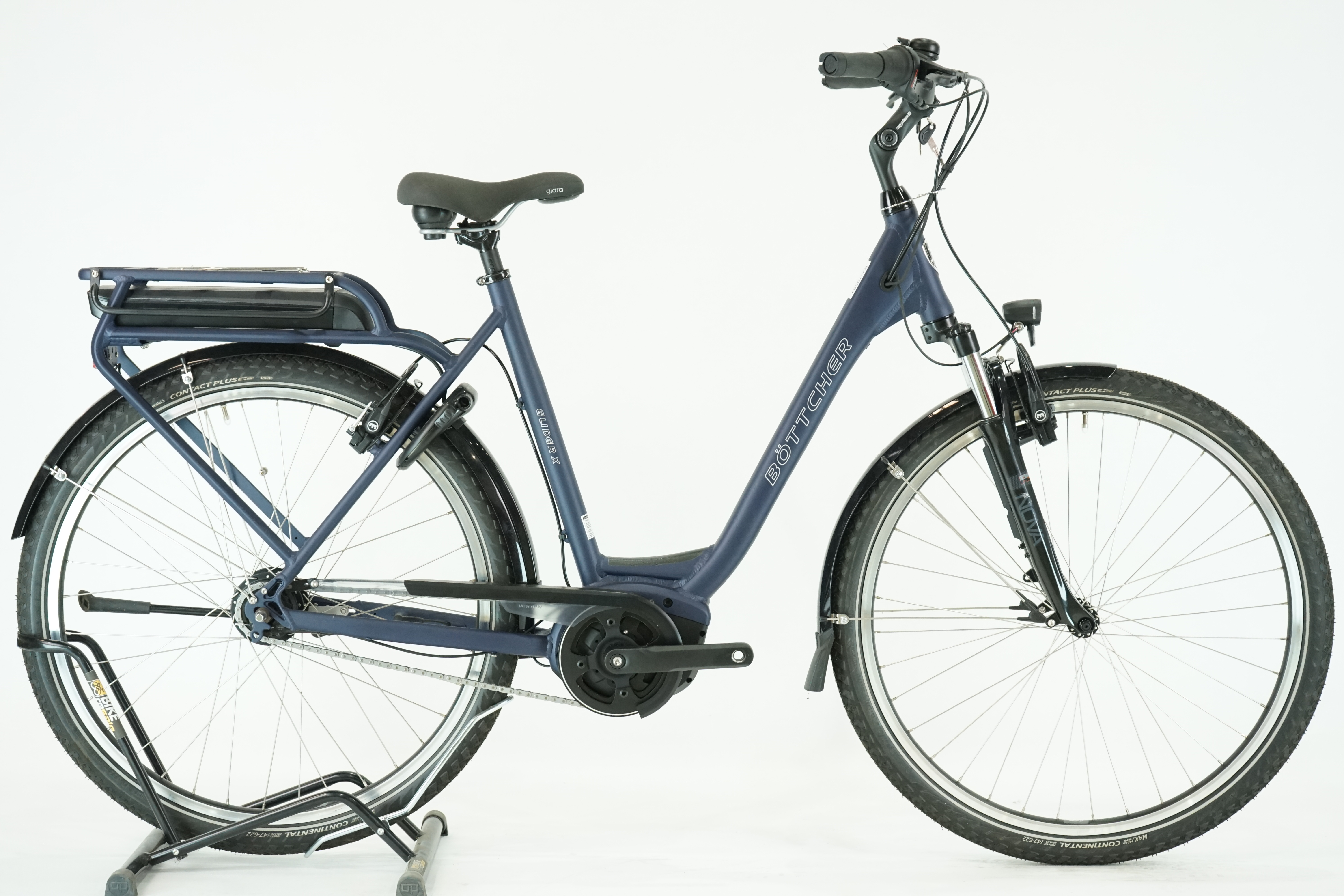 Böttcher Glider X Active 2021 - City E Bike - 500 Wh - Rücktritt - Tiefeinsteiger