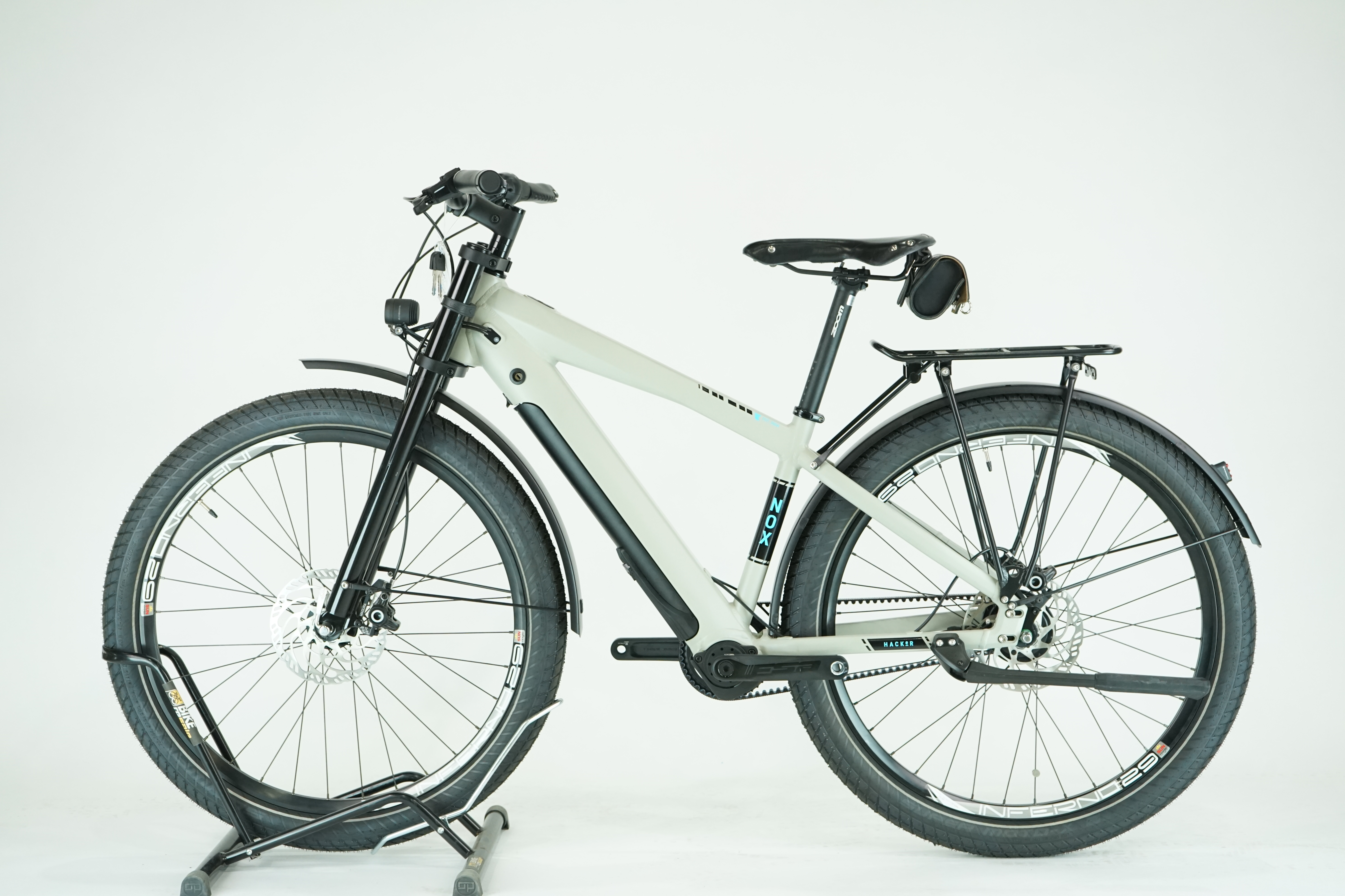 Nox Cycles Metropolis Hacker 2021 - City E Bike - 252 Wh - Riemen - 27,5 Zoll - Diamant