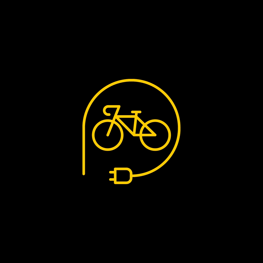grafik: stellt ein e bike dar