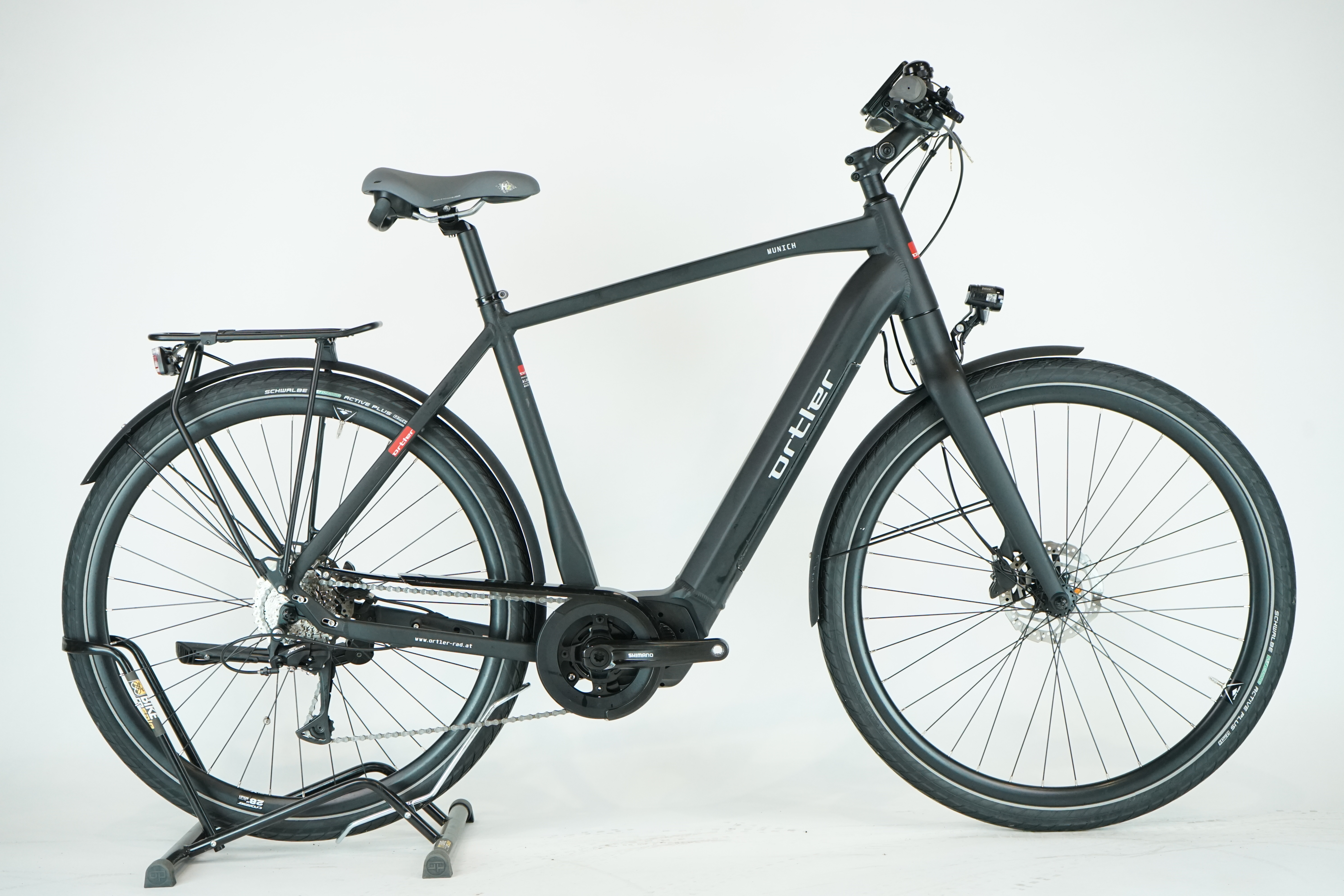 Ortler Munich 7000 Intube schwarz 2021 - Trekking E Bike - 504 Wh - Diamant